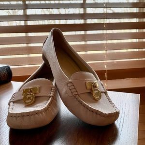 Michael Michael Kors | Pink Hamilton Flat Loafers | Color:Gold/Pink | Size 7